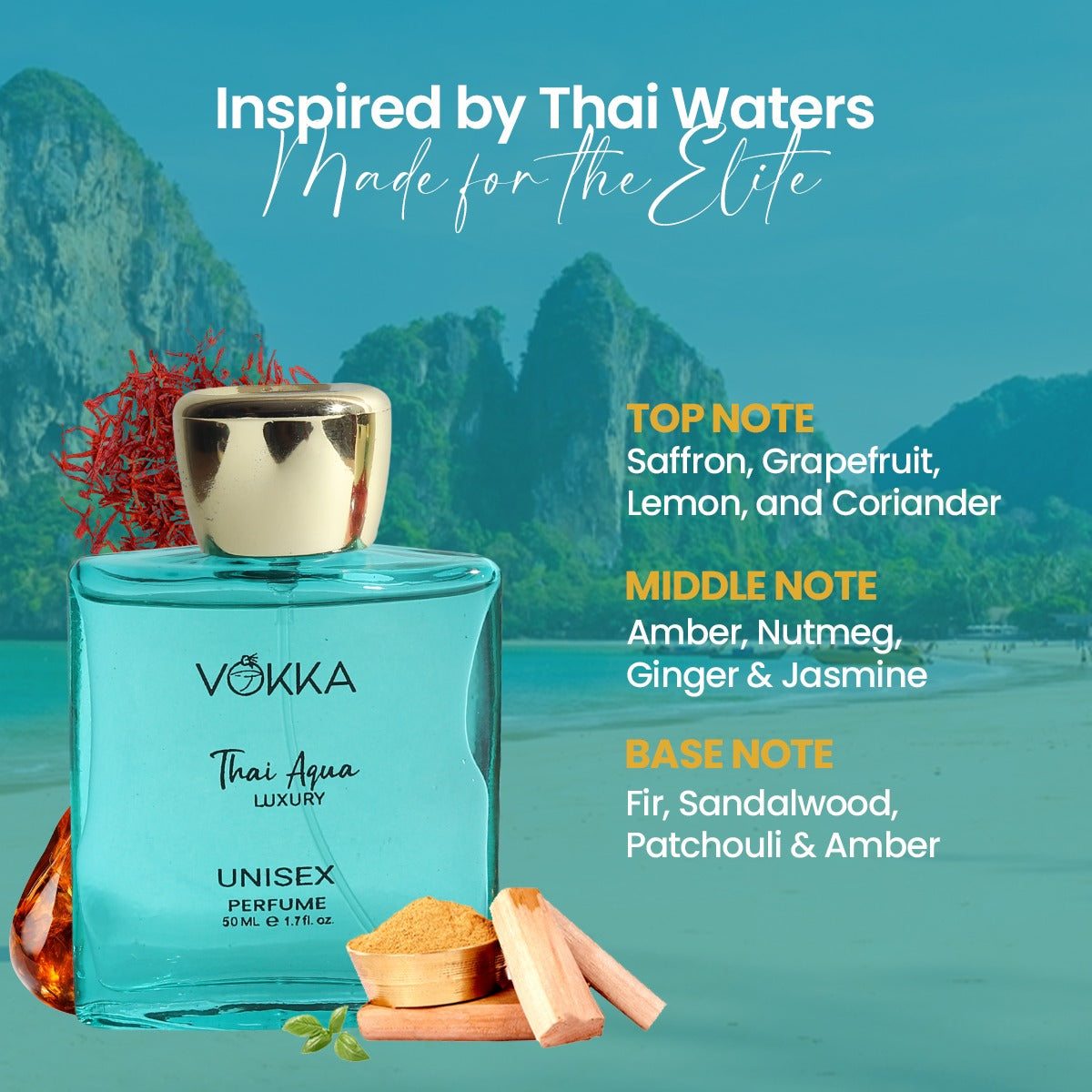 Vokka Gift of Love 150ml - 3 x 50ml Luxury Unisex Perfume Gift Set