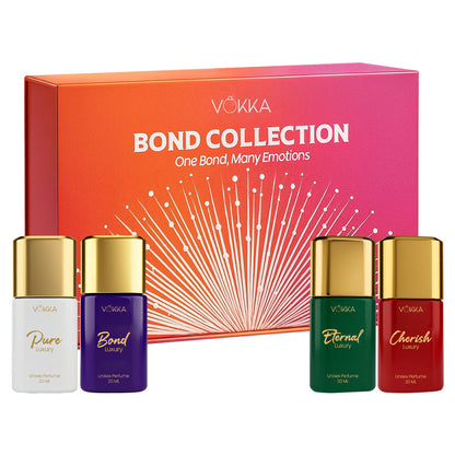 Vokka Bond Collection Luxury Long Lasting Unisex Perfume Gift Set 4x20ml