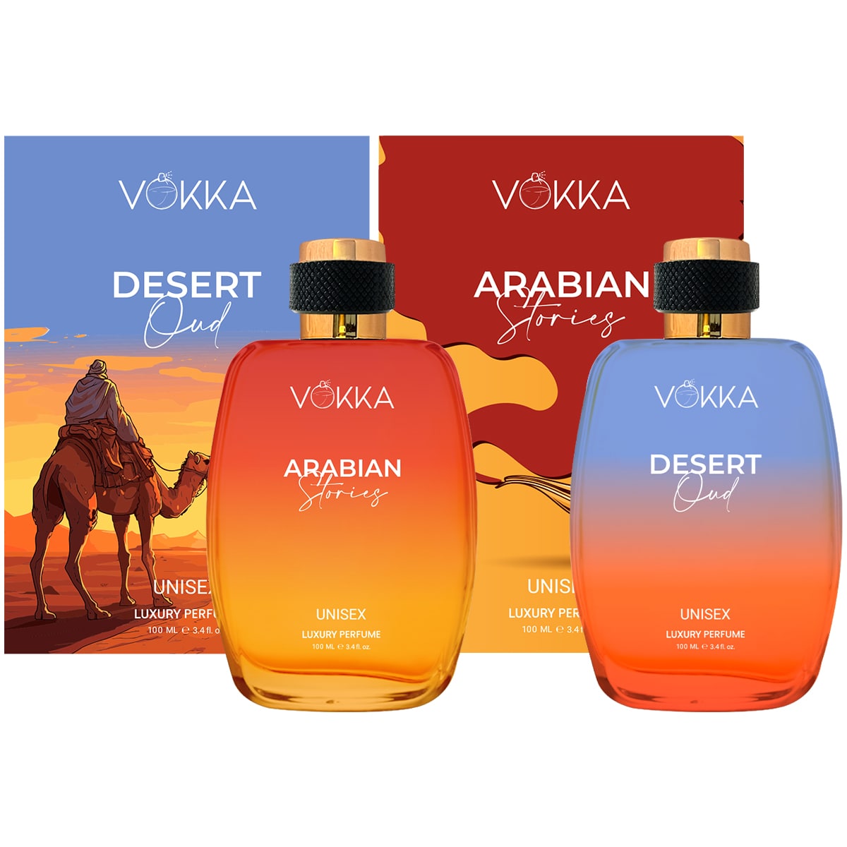 Vokka Desert Oud & Arabian Stories 200 ml | Pack of 2 x 100ml Each
