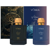 VOKKA Oud & Aqua 200 ml Pack of 2 x 100ml Unisex Luxury Long Lasting Perfume