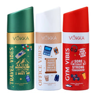Vokka Vibes Deodorant Combo Pack 450ml - 150ml x 3