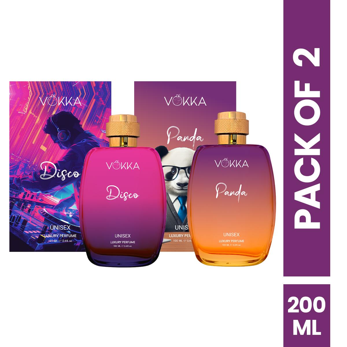Vokka Disco & Panda 200 ml Unisex Perfume | Pack of 2 x 100ml Each