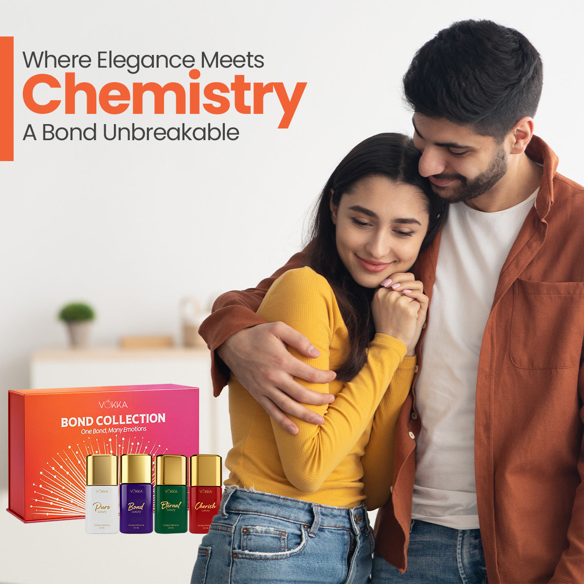 Vokka Bond Collection Luxury Long Lasting Unisex Perfume Gift Set 4x20ml