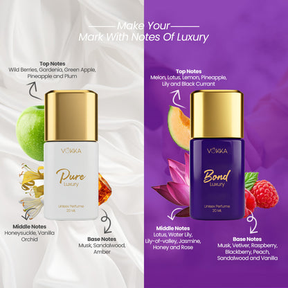 Vokka Bond Collection Luxury Long Lasting Unisex Perfume Gift Set 4x20ml