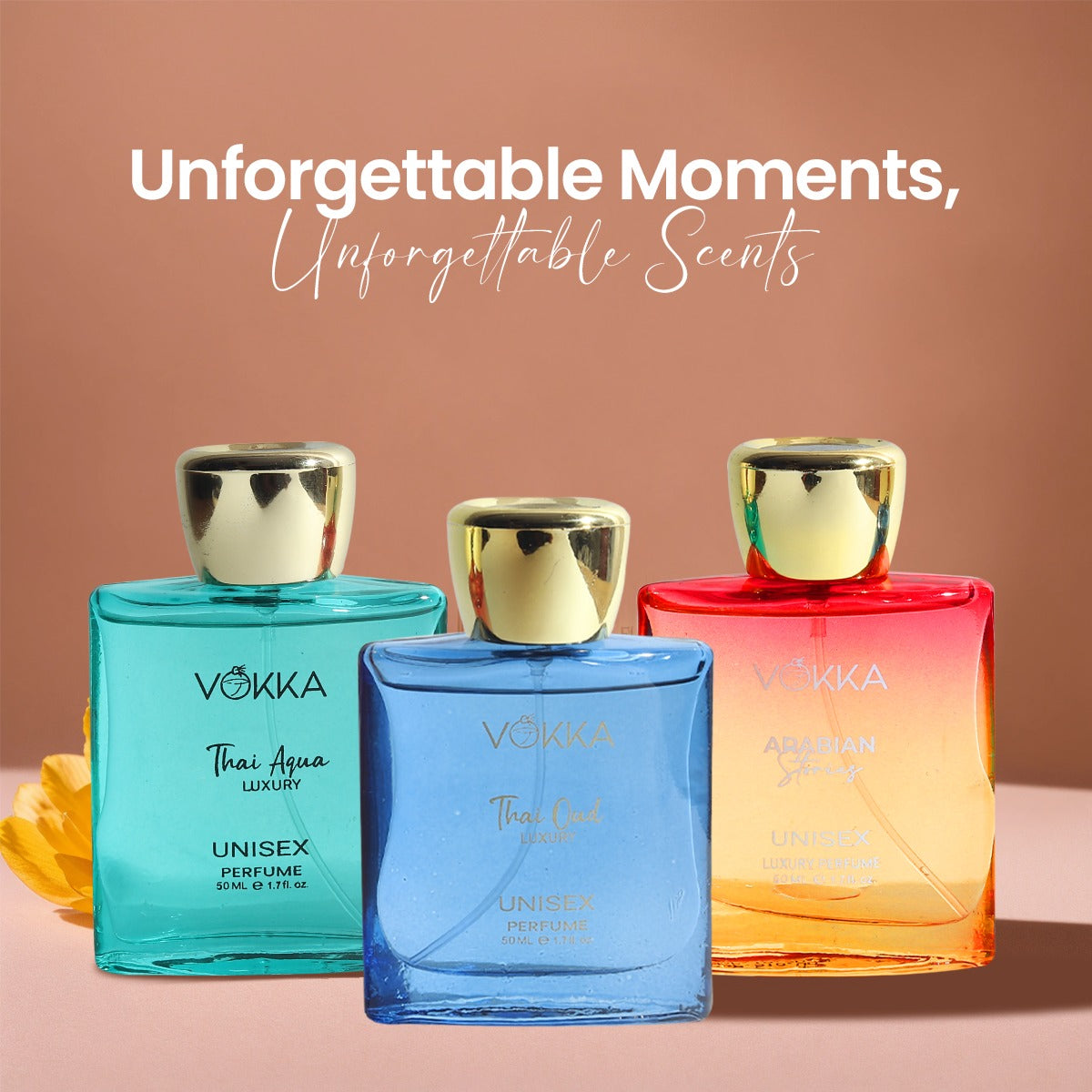 Vokka Gift of Love 150ml - 3 x 50ml Luxury Unisex Perfume Gift Set