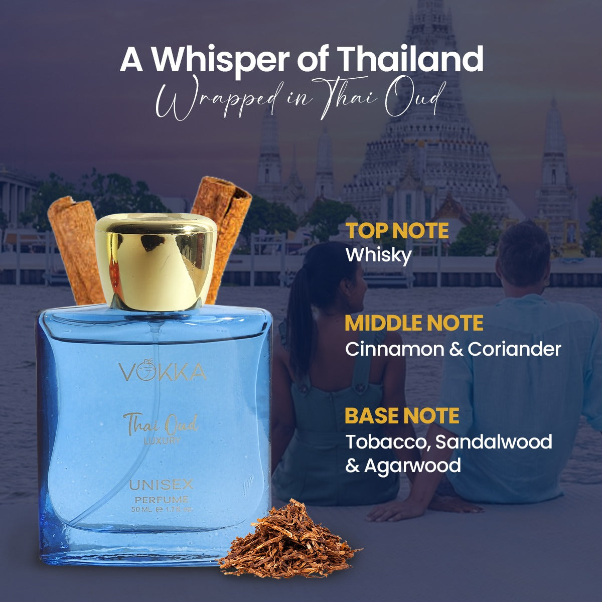 Vokka Gift of Love 150ml - 3 x 50ml Luxury Unisex Perfume Gift Set